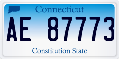 CT license plate AE87773