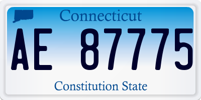 CT license plate AE87775