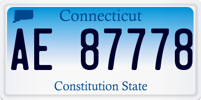 CT license plate AE87778