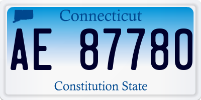 CT license plate AE87780