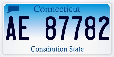 CT license plate AE87782