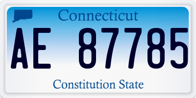 CT license plate AE87785