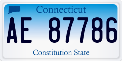 CT license plate AE87786