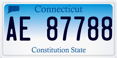 CT license plate AE87788