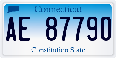 CT license plate AE87790