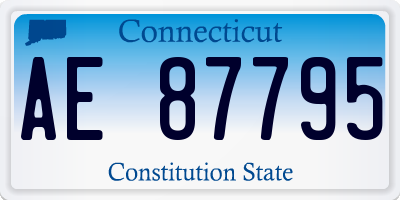 CT license plate AE87795