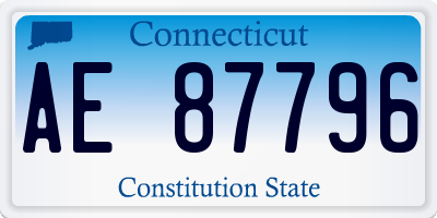 CT license plate AE87796