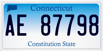 CT license plate AE87798