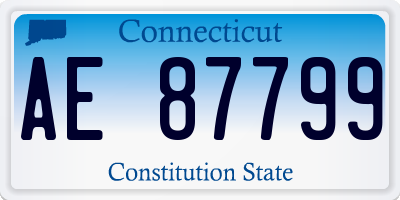 CT license plate AE87799