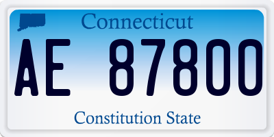 CT license plate AE87800