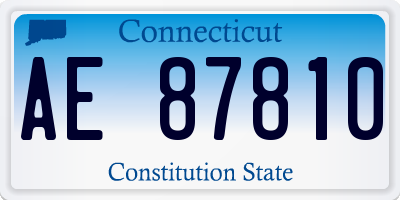 CT license plate AE87810