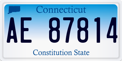 CT license plate AE87814