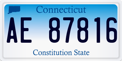 CT license plate AE87816
