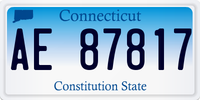 CT license plate AE87817