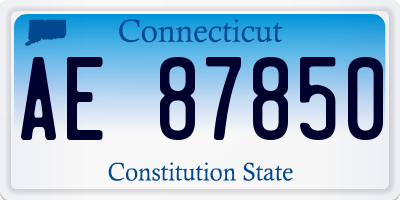 CT license plate AE87850