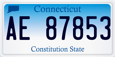 CT license plate AE87853