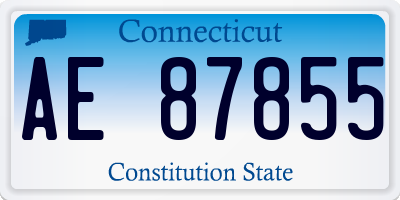 CT license plate AE87855