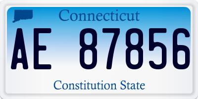 CT license plate AE87856