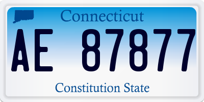 CT license plate AE87877