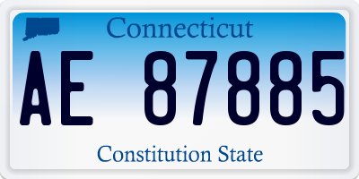 CT license plate AE87885