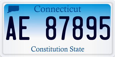 CT license plate AE87895