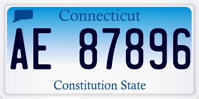 CT license plate AE87896