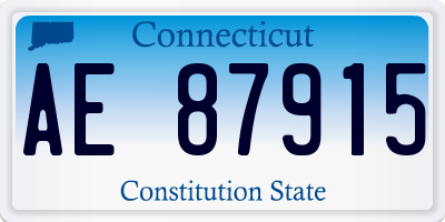 CT license plate AE87915
