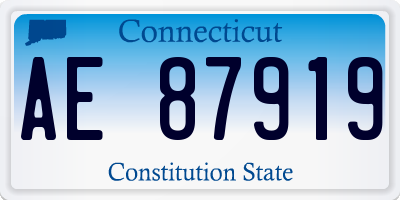 CT license plate AE87919
