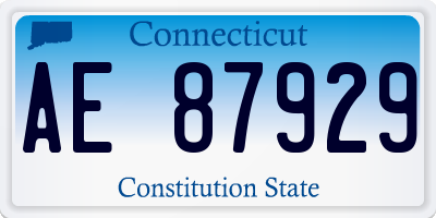 CT license plate AE87929