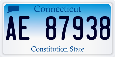 CT license plate AE87938