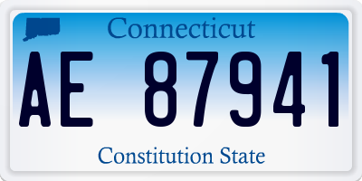 CT license plate AE87941