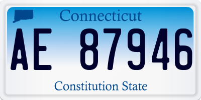 CT license plate AE87946
