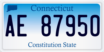 CT license plate AE87950