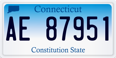 CT license plate AE87951