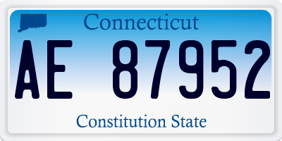 CT license plate AE87952