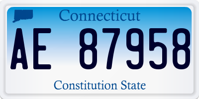 CT license plate AE87958