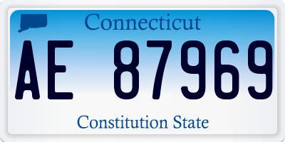 CT license plate AE87969