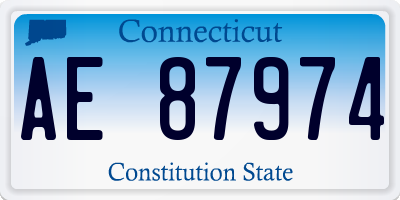 CT license plate AE87974