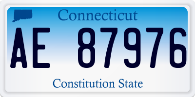 CT license plate AE87976