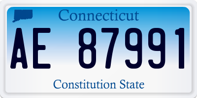 CT license plate AE87991