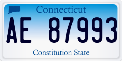 CT license plate AE87993