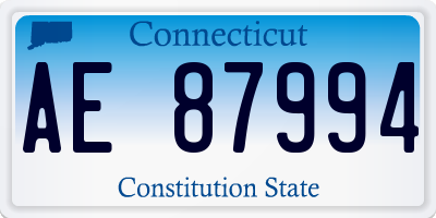 CT license plate AE87994