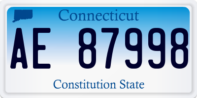 CT license plate AE87998
