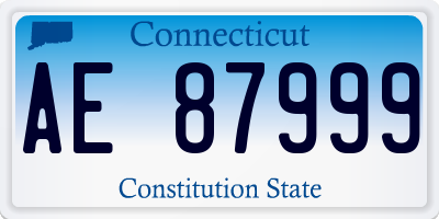 CT license plate AE87999