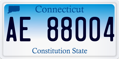 CT license plate AE88004