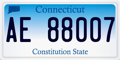 CT license plate AE88007