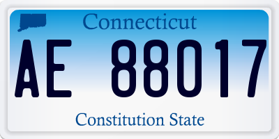 CT license plate AE88017