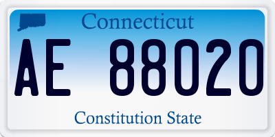 CT license plate AE88020