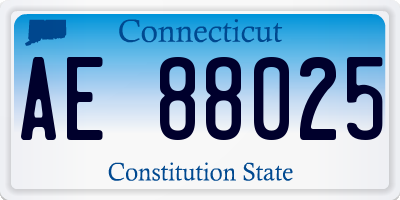 CT license plate AE88025