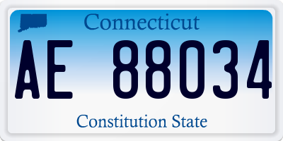 CT license plate AE88034